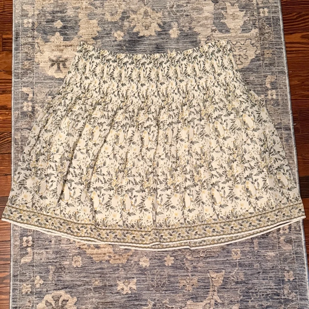 Smocked Waist Floral Skirt
